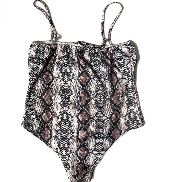 Snakeskin Print Bodysuit  • Large - Picture 6 of 7